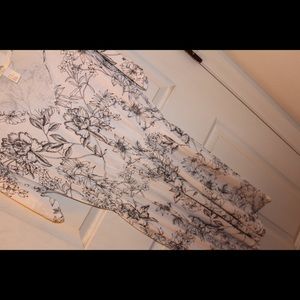 Floral print white dress casual